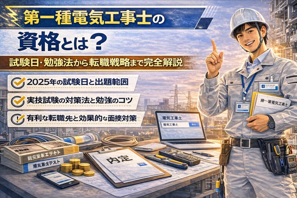 第一種電気工事士の資格とは？試験日・勉強法から転職戦略まで完全解説
