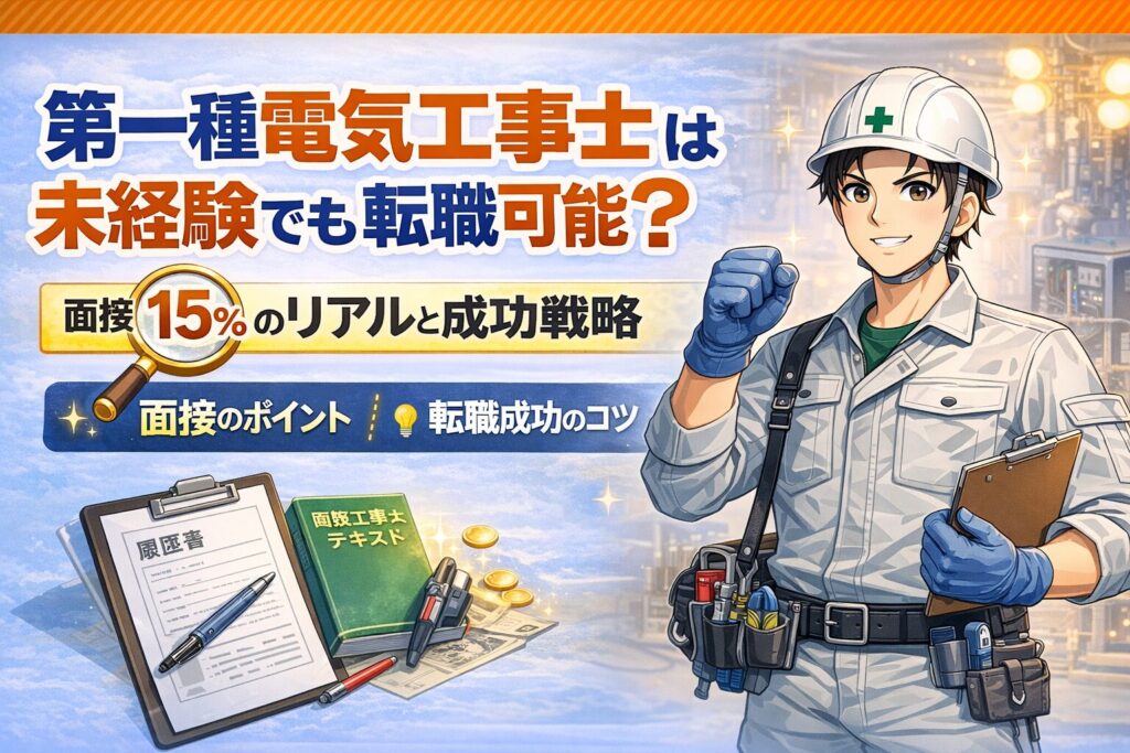 第一種電気工事士は未経験でも転職可能？面接通過率15%のリアルと成功戦略