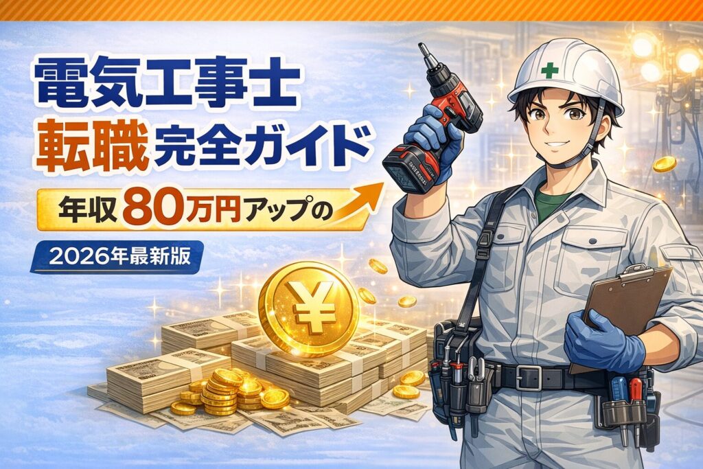 電気工事士転職完全ガイド【年収80万円アップの実例付き】- 2026年最新版