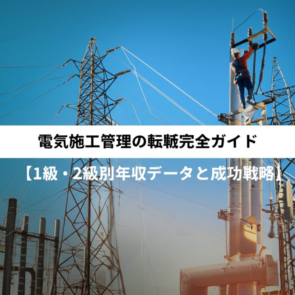 記事「電気施工管理の転職完全ガイド【1級・2級別年収データと成功戦略】」のアイキャッチ