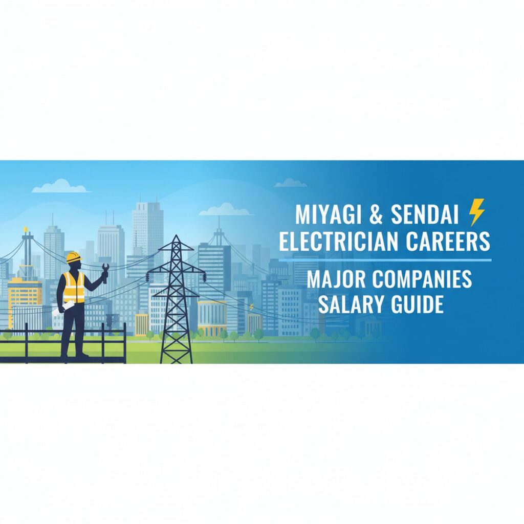 記事「電気工事士として宮城県・仙台で働こう！大企業の求人や年収を見てみよう！」のアイキャッチ