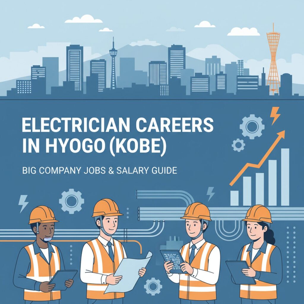 記事「電気工事士として兵庫県(神戸)で働こう！大企業の求人や年収を見てみよう！」のアイキャッチ
