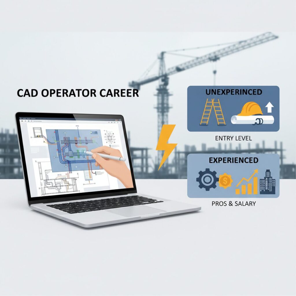 記事「CADオペレーターに転職するには？未経験・経験者別の攻略法と年収の現実」のアイキャッチ