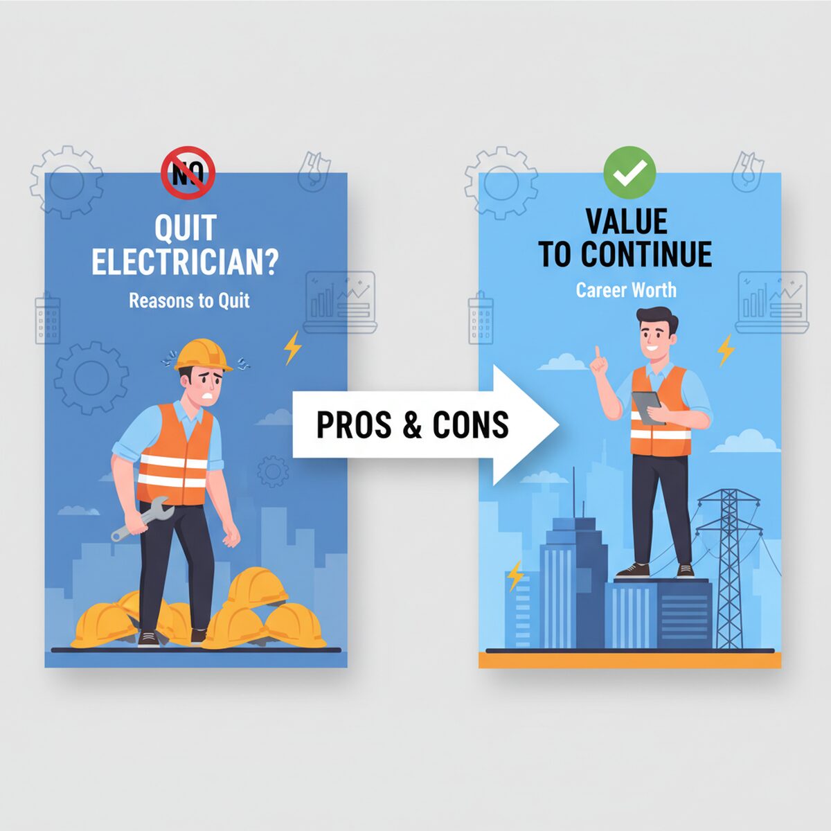 記事「電気主任技術者はやめとけ？辞めたい理由と続ける価値を現場目線で徹底比較」のアイキャッチ