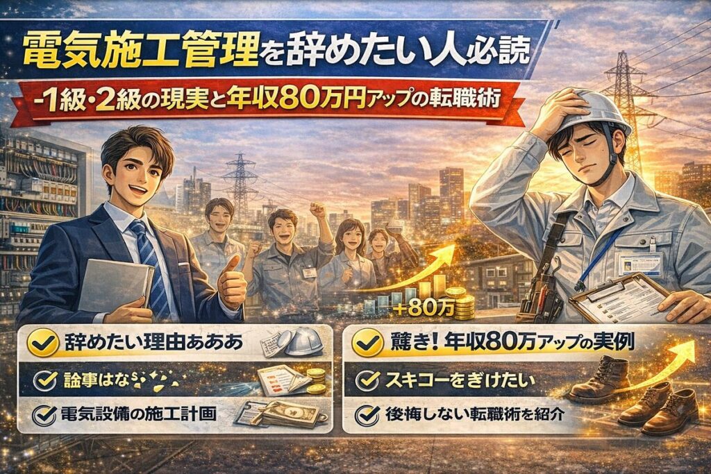 電気施工管理辞めたい